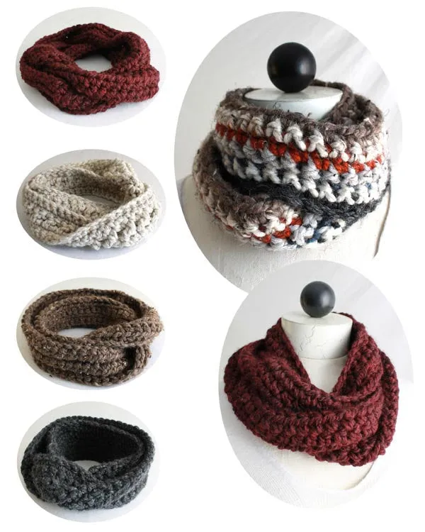 30-Minute Infinity Scarves Crochet Patterns