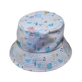 Alphabet Music Memphis Style White Bucket Hat