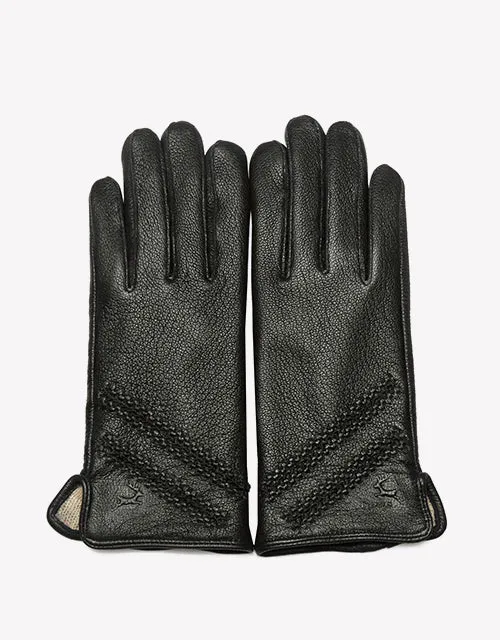 Australian Shepherd Sheepskin Wool Ladies Leather Gloves Britney