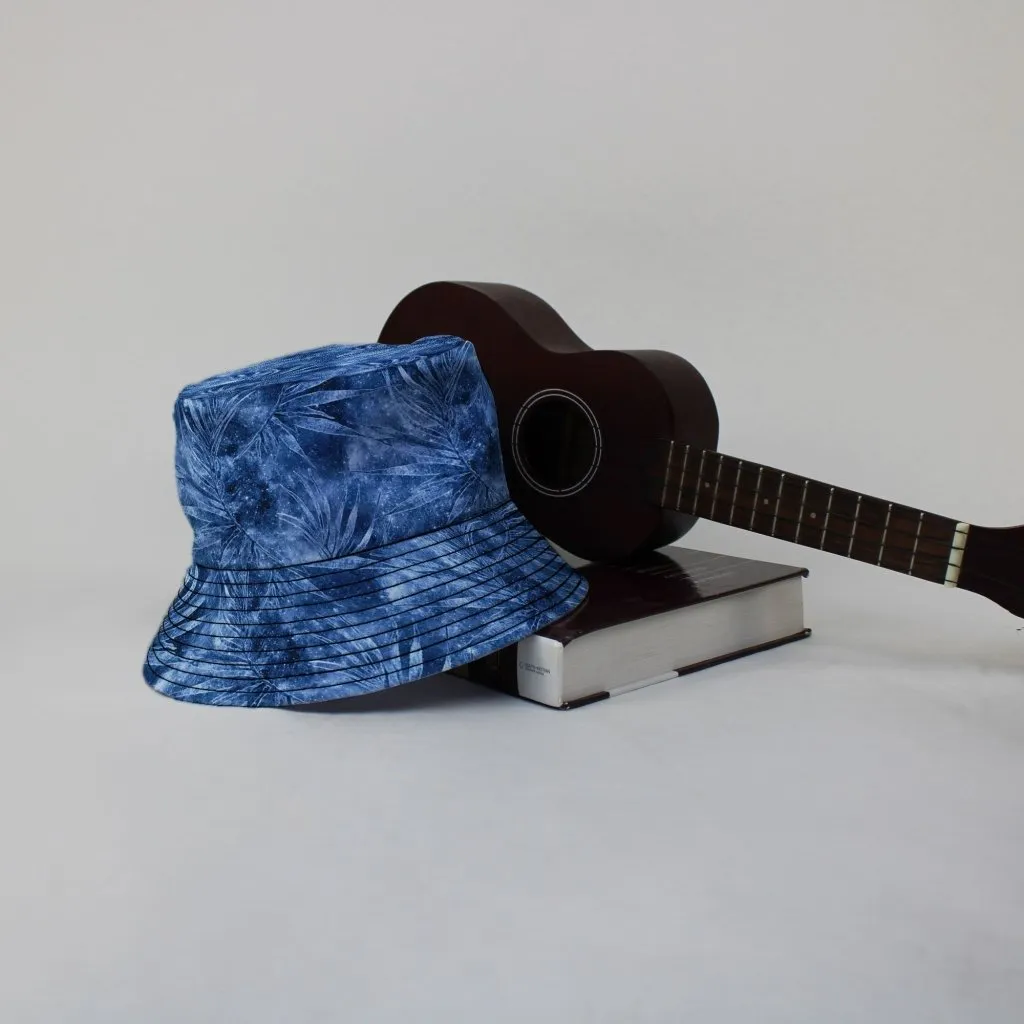 Blue Grey Hawaiian Space Bucket Hat