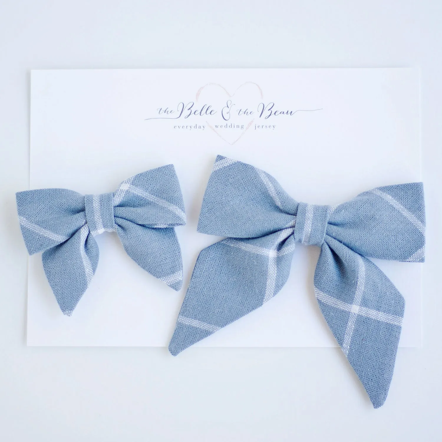 Boy's Bow Tie / Chambray Linen Window Pane