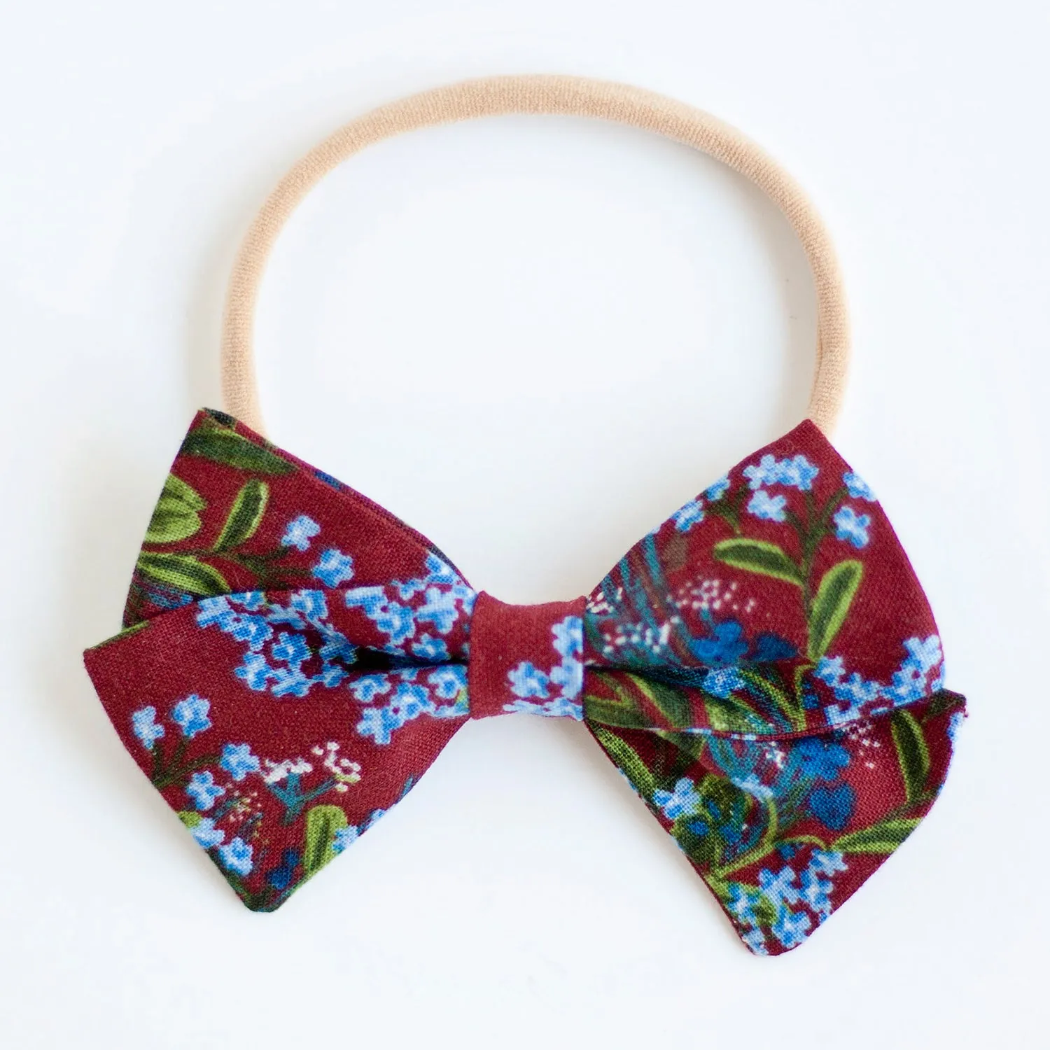 Boy's Bow Tie / Cornflower In Burgundy