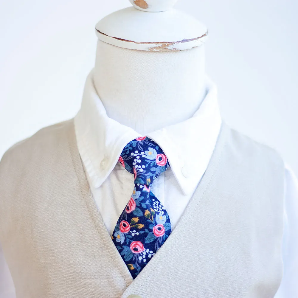 Boy's Necktie / Rosa In Navy