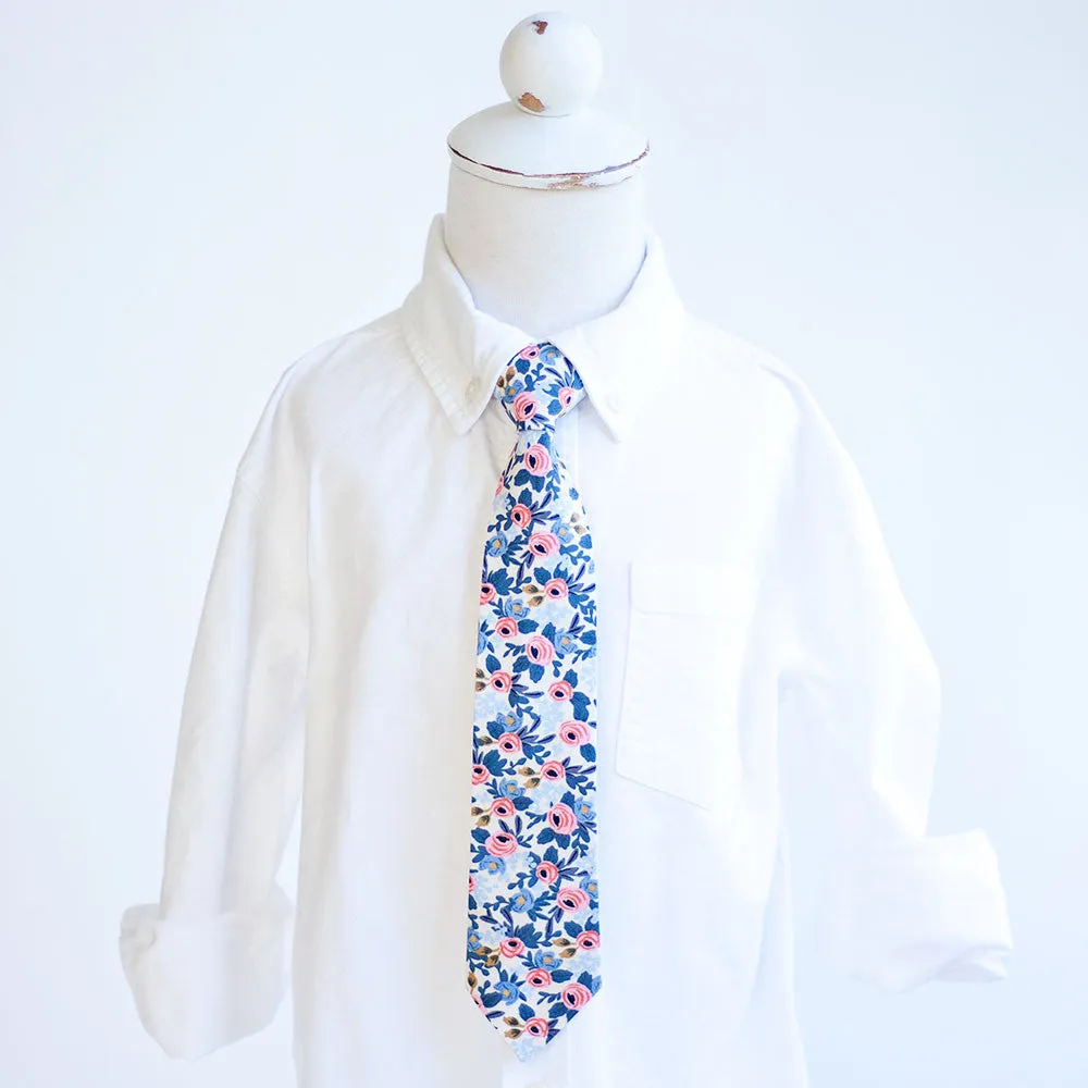 Boy's Necktie / Rosa In Periwinkle