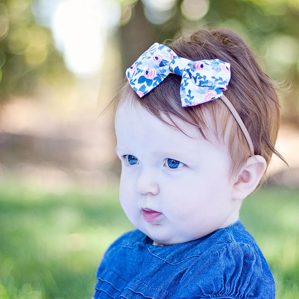 Boy's Pocket Square / Rosa In Periwinkle