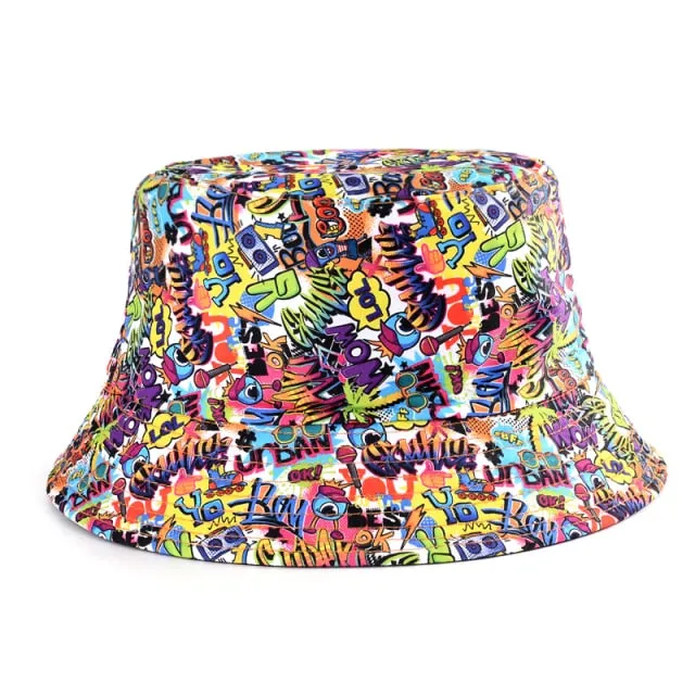 Bucket Hats Women Reversible Summer Print Bucket Hat Travel Hat