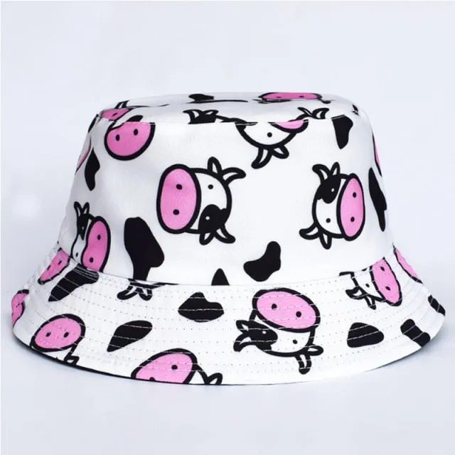 Bucket Hats Women Reversible Summer Print Bucket Hat Travel Hat