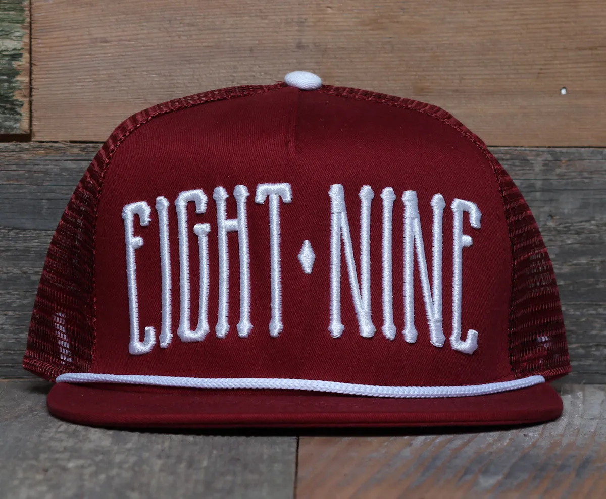 Burgandy Block Trucker