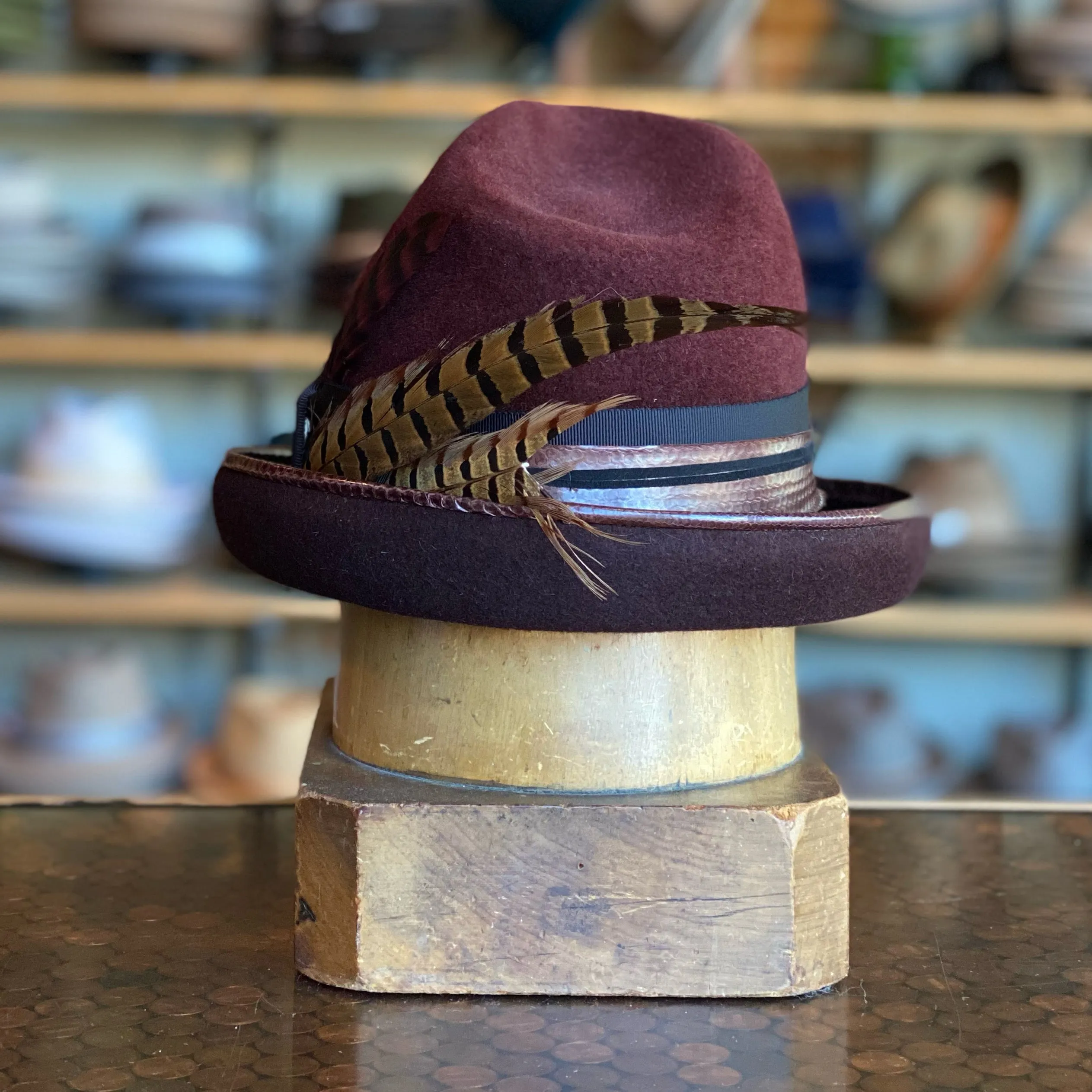 Burgundy Skye Fedora