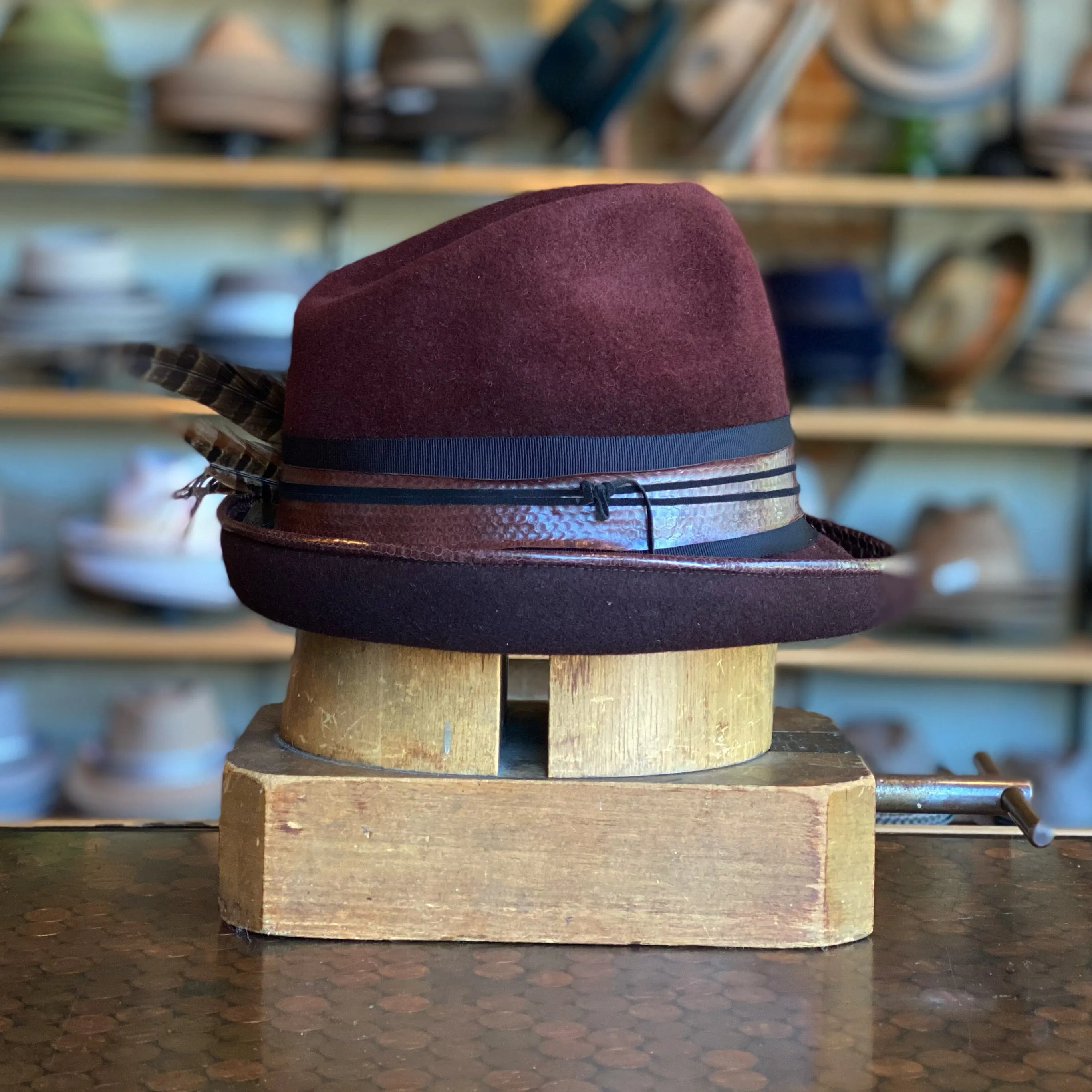 Burgundy Skye Fedora