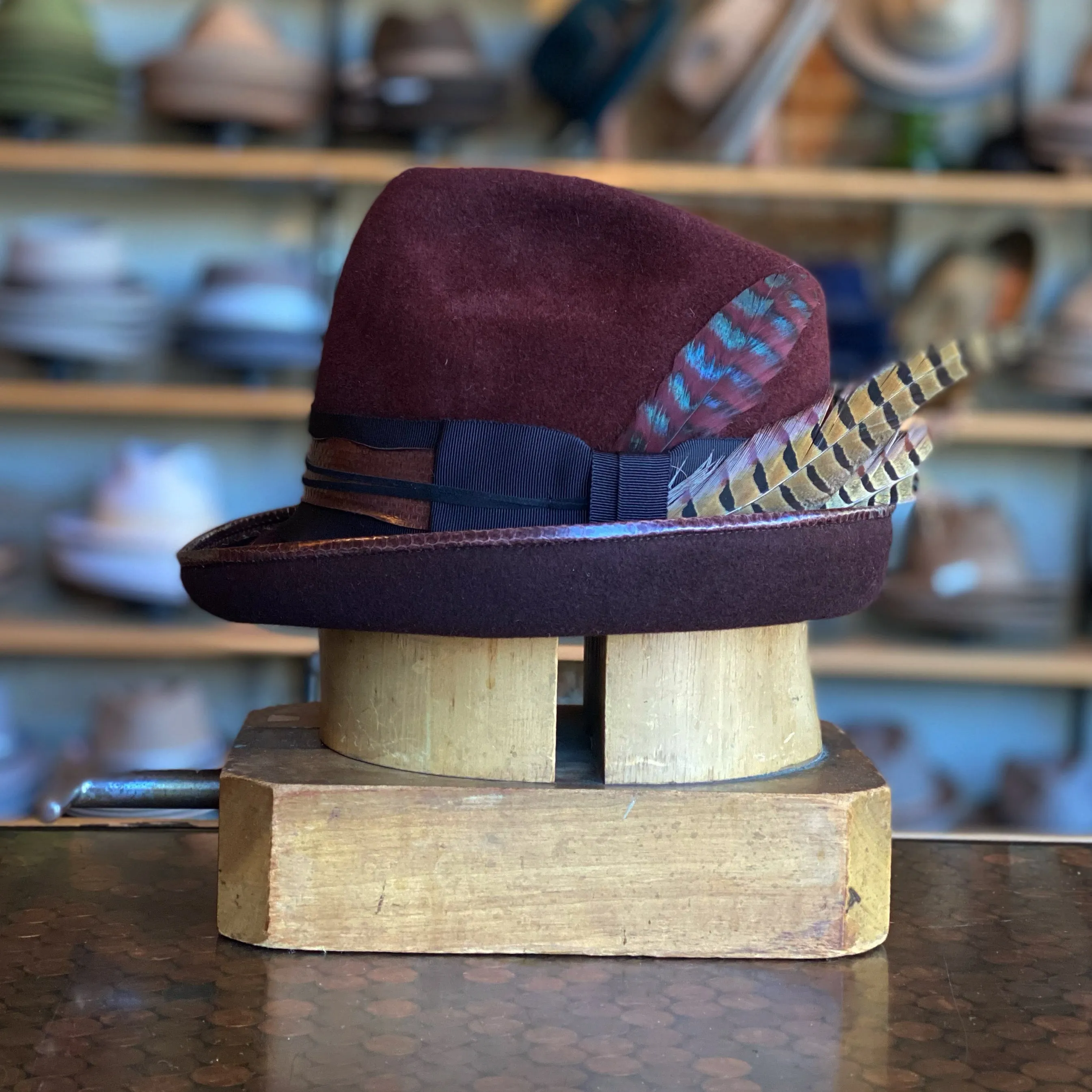 Burgundy Skye Fedora