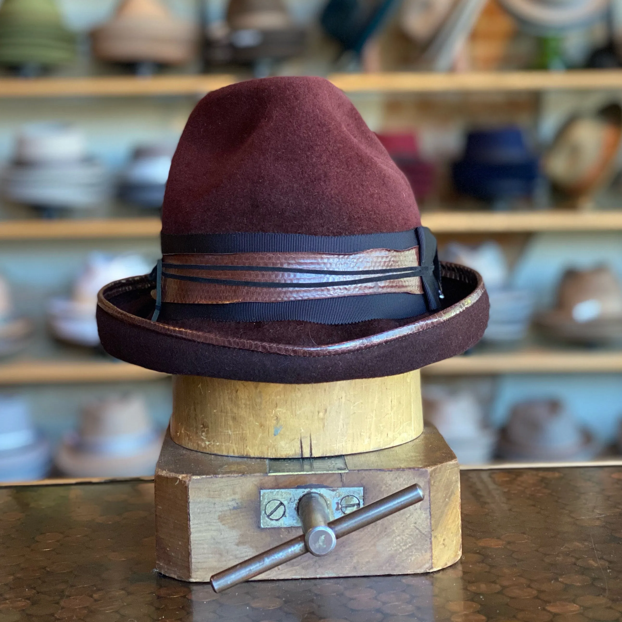 Burgundy Skye Fedora