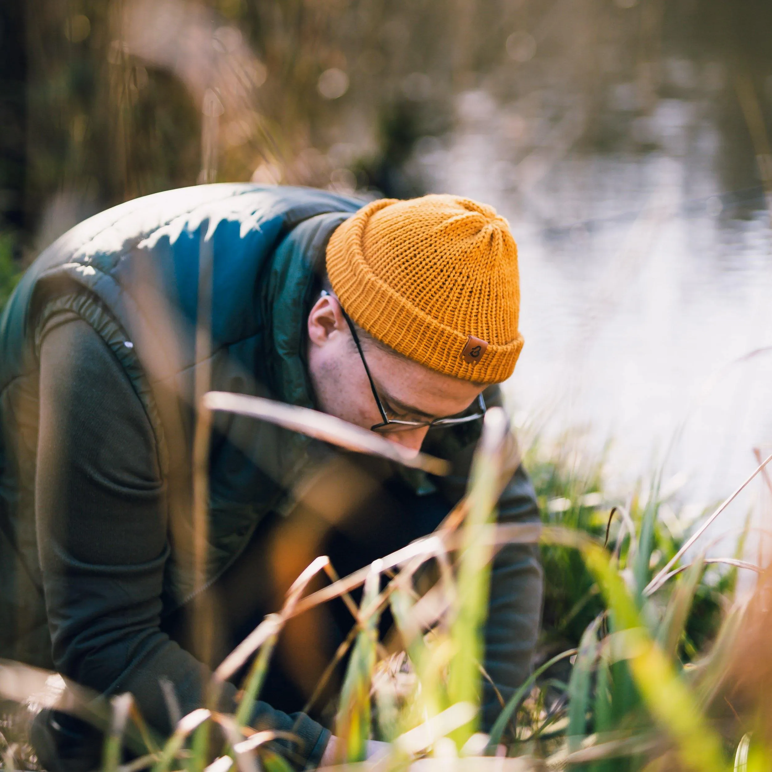 Burnt Mustard Yellow Wooly Beanie Hat