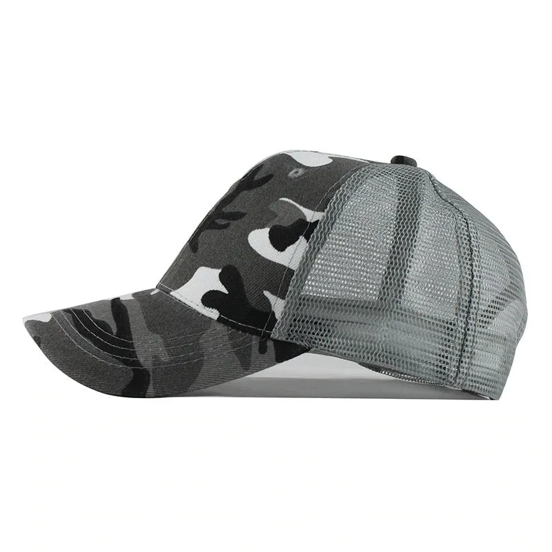 Camouflage Mesh Army Trucker Baseball Cap