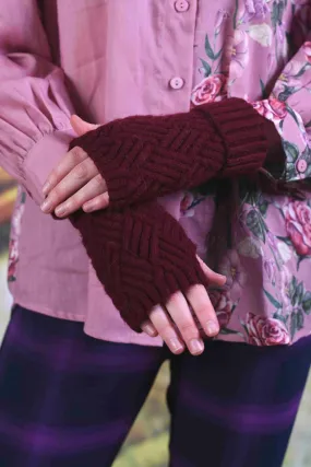 Cashmere Gloves - Wine