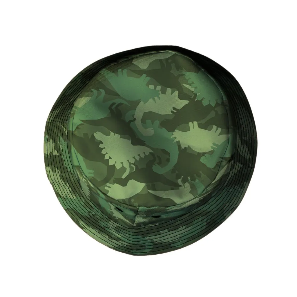 Dinosaur Khaki Army Dinosaur Green Bucket Hat