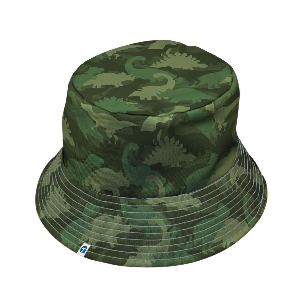 Dinosaur Khaki Army Dinosaur Green Bucket Hat