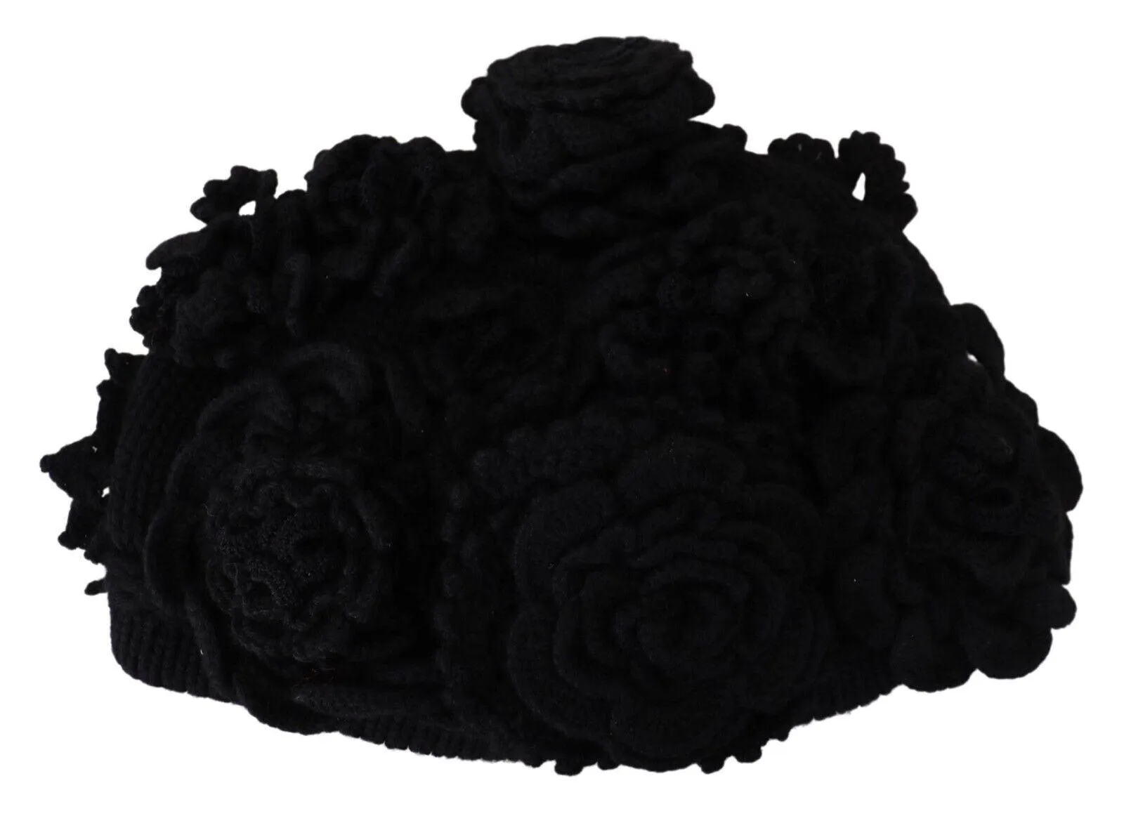 Dolce & Gabbana Black Wool Knit Winter Beanie Hat