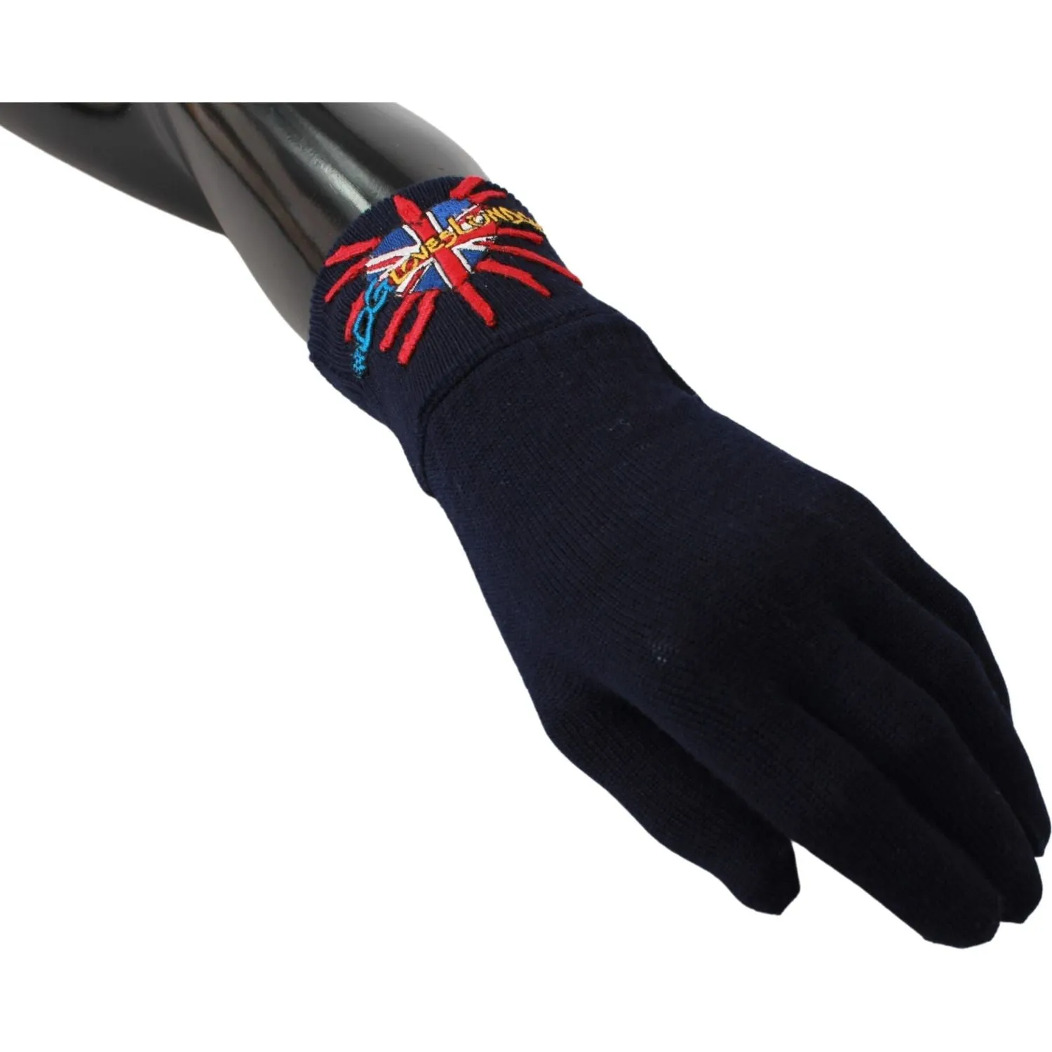 Dolce & Gabbana Blue Virgin Wool Unisex Gloves