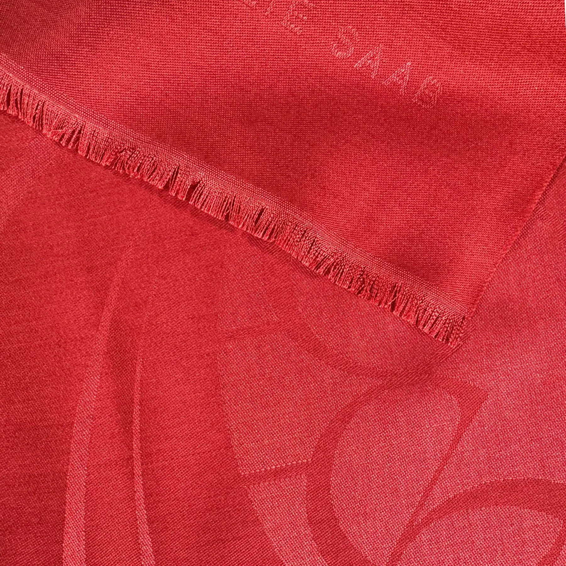 Elie Saab Scarf Red Logo - Wool Silk Designer Shawl SALE