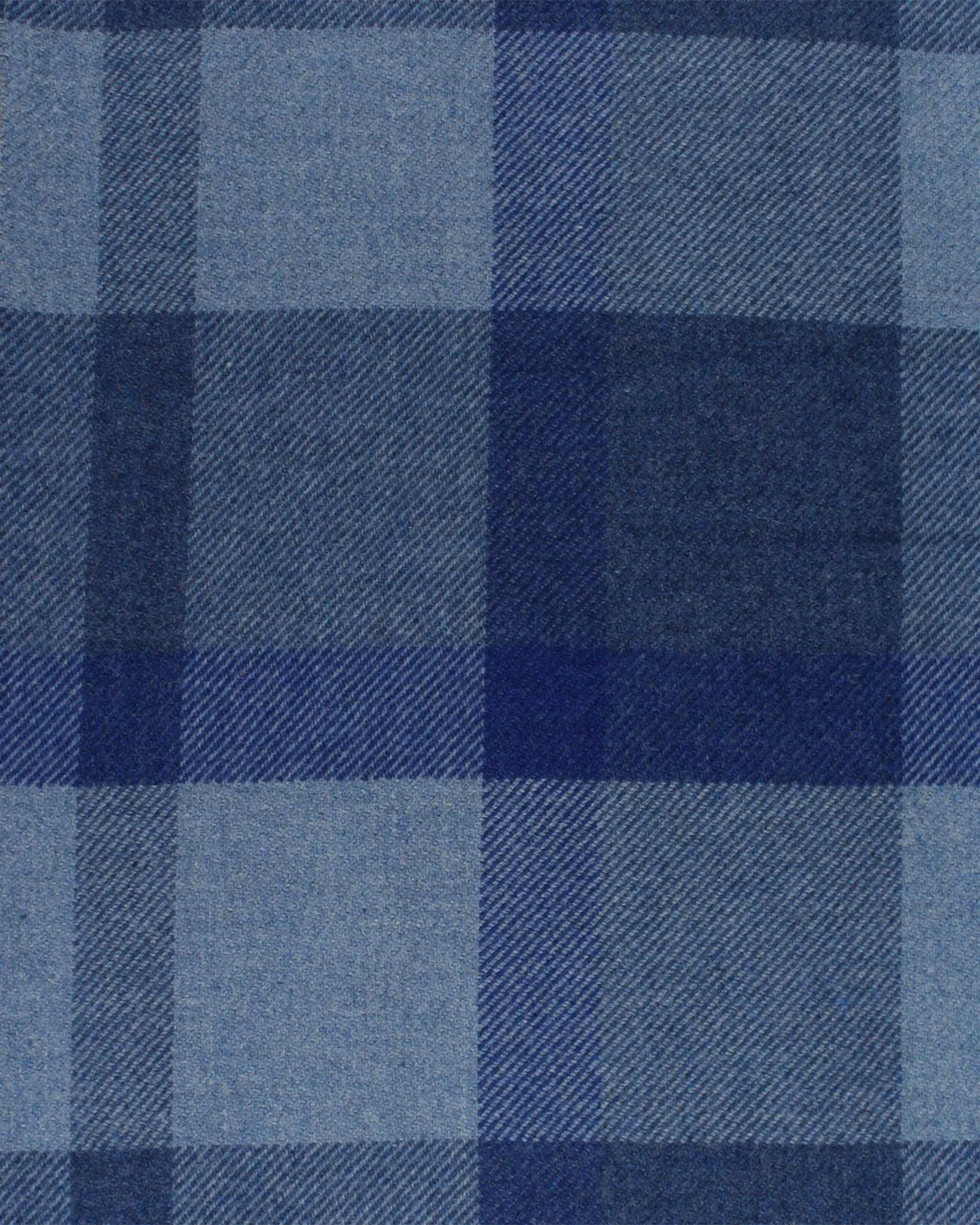 Ermenegildo Zegna Throw Blanket Blue Plaid - Luxury Wool Alpaca Cashmere