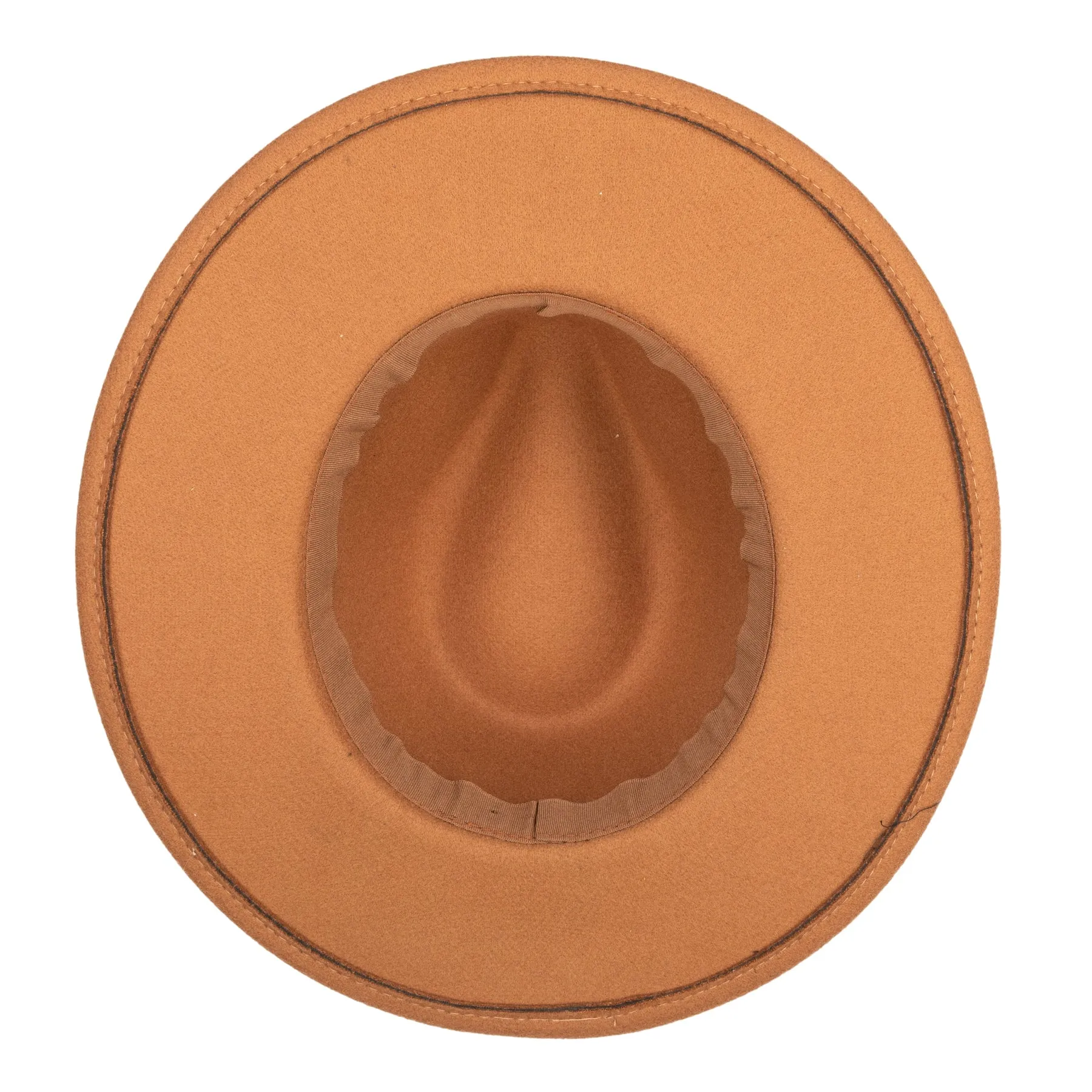 Faux Felt Fedora in Tobacco