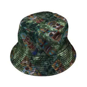 Geek Tiki Masks Light Green Bucket Hat