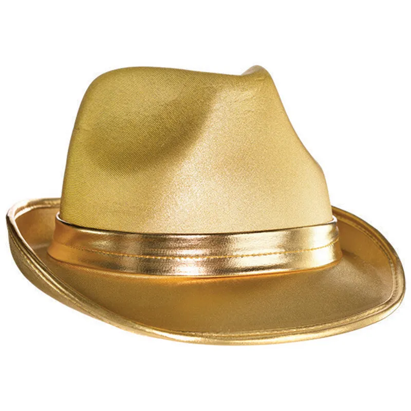 Gold Fedora Hat