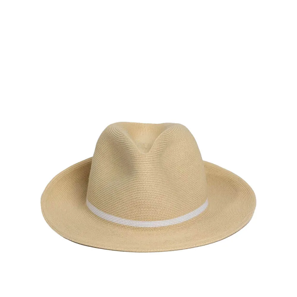 Hat Attack Bridget Fine Fedora Fedora - Natural/White