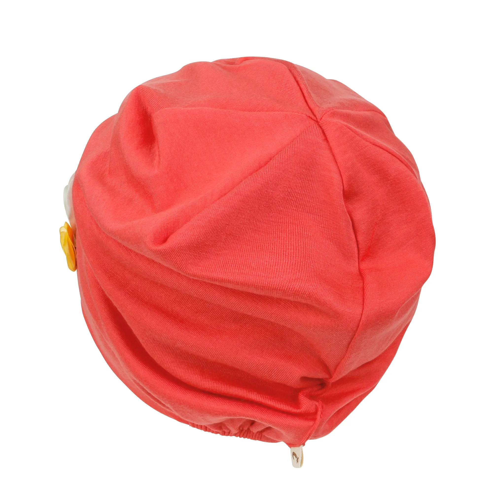 ililily TENCEL™Lyocell Flower Trim Beanie Ultra Soft Stretchable Head Cover Hat