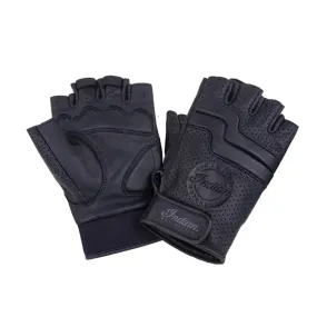 Indian Motorcycle Mens Leather Fingerless Denton Gloves Black