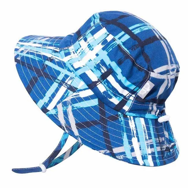 jan   jul by twinklebelle aqua dry bucket sun hat - blue plaid