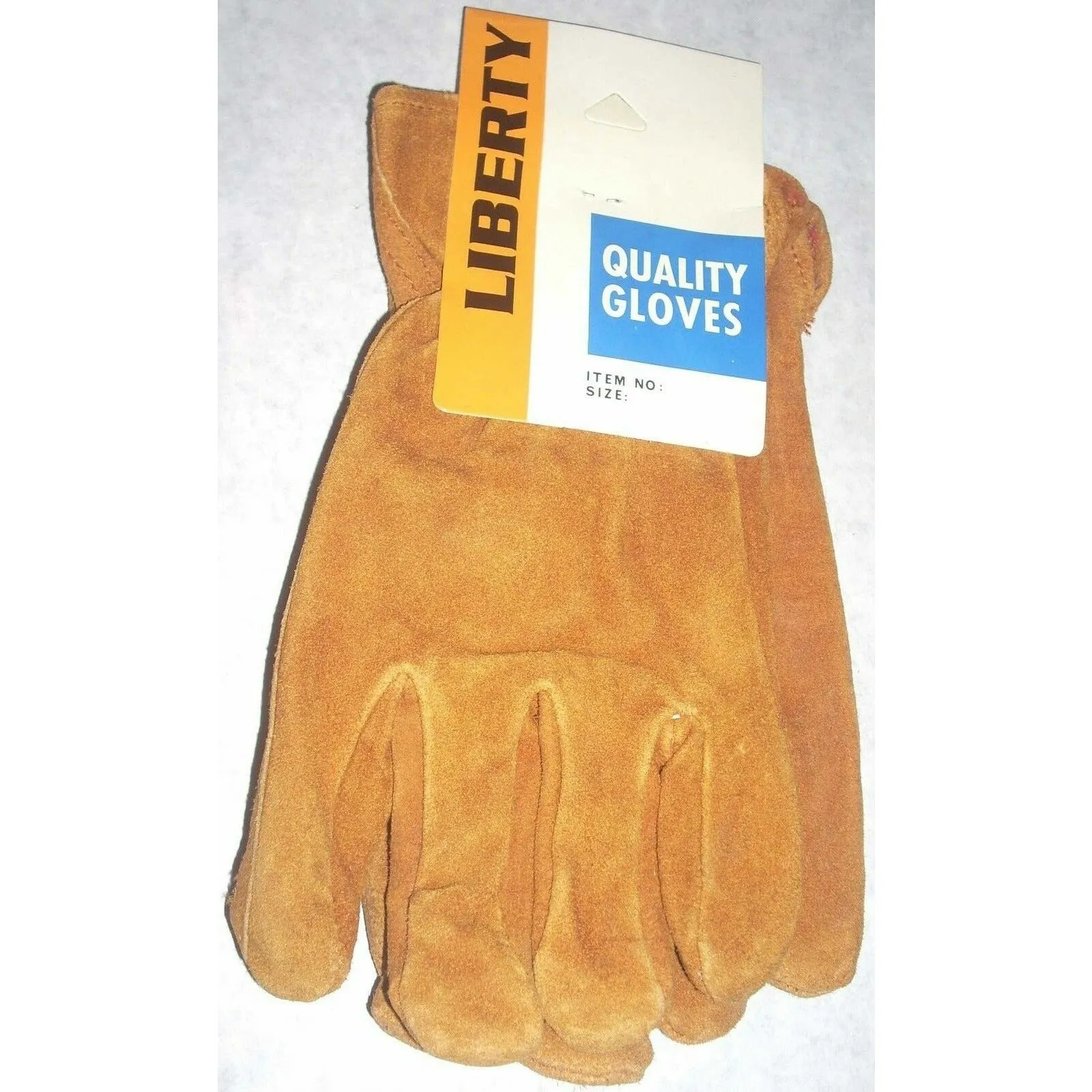 Liberty 8444M Cowhide Leather Gloves w Red Fleece Lining Size Medium