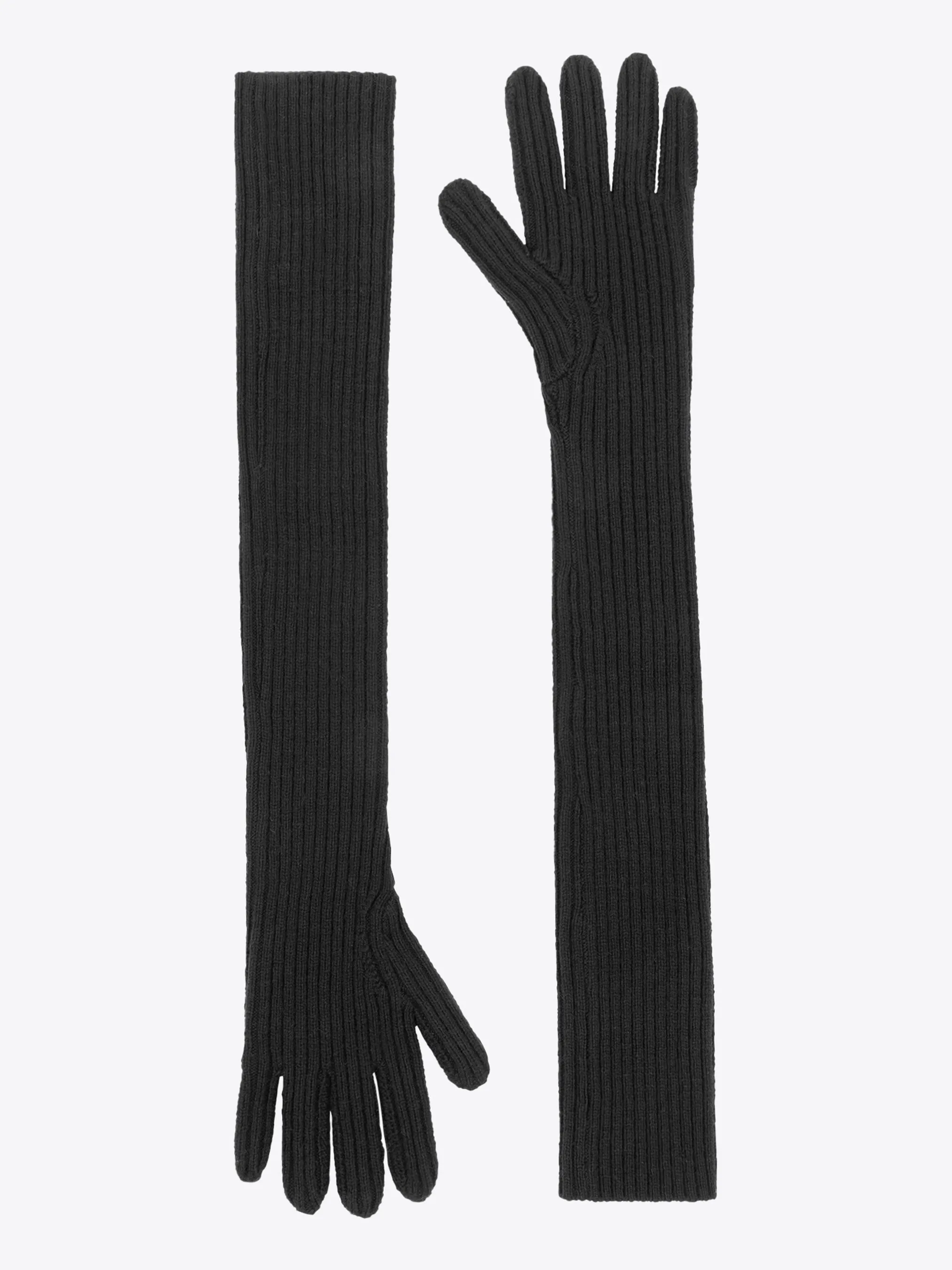 Long wool gloves