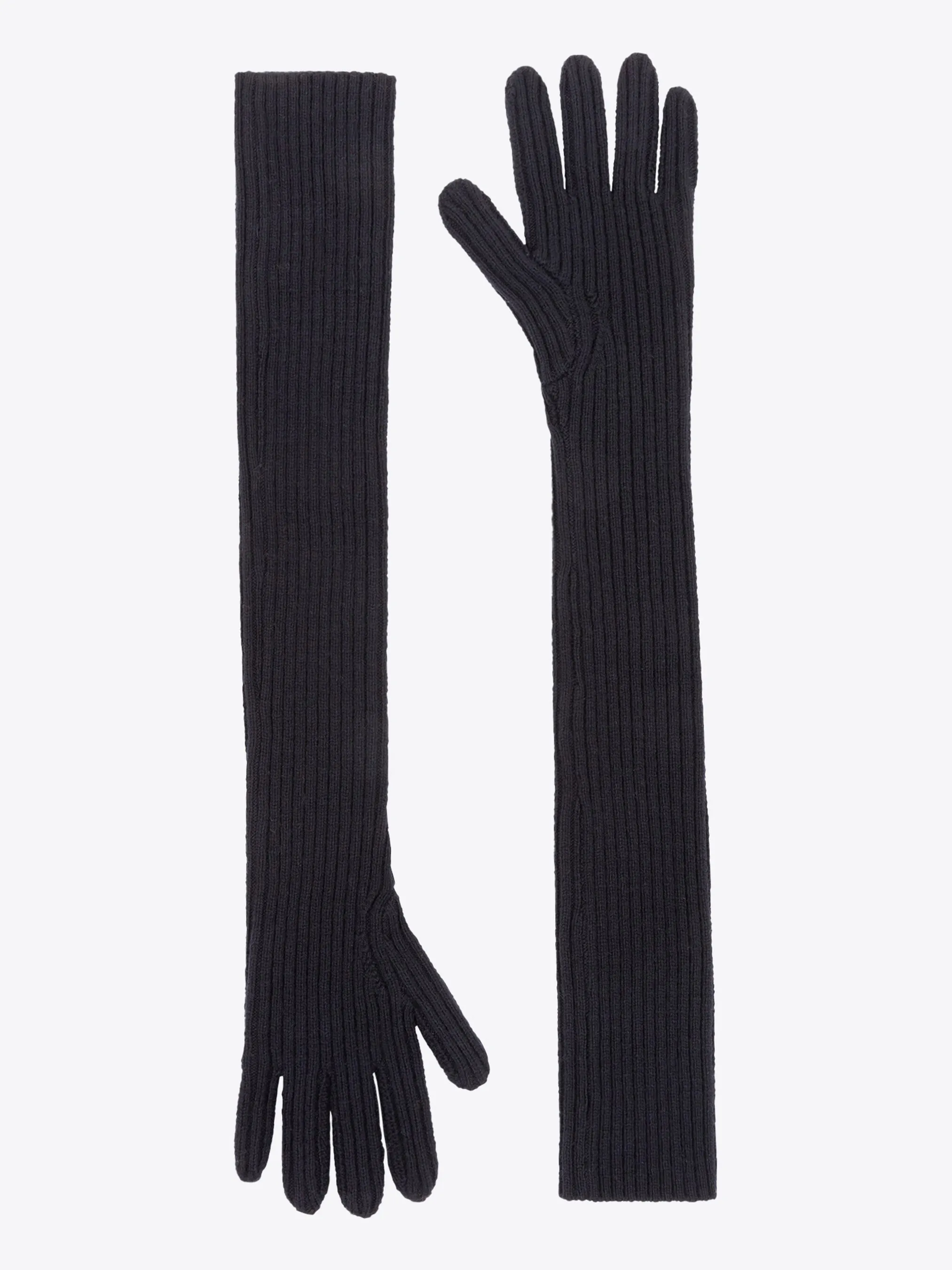 Long wool gloves