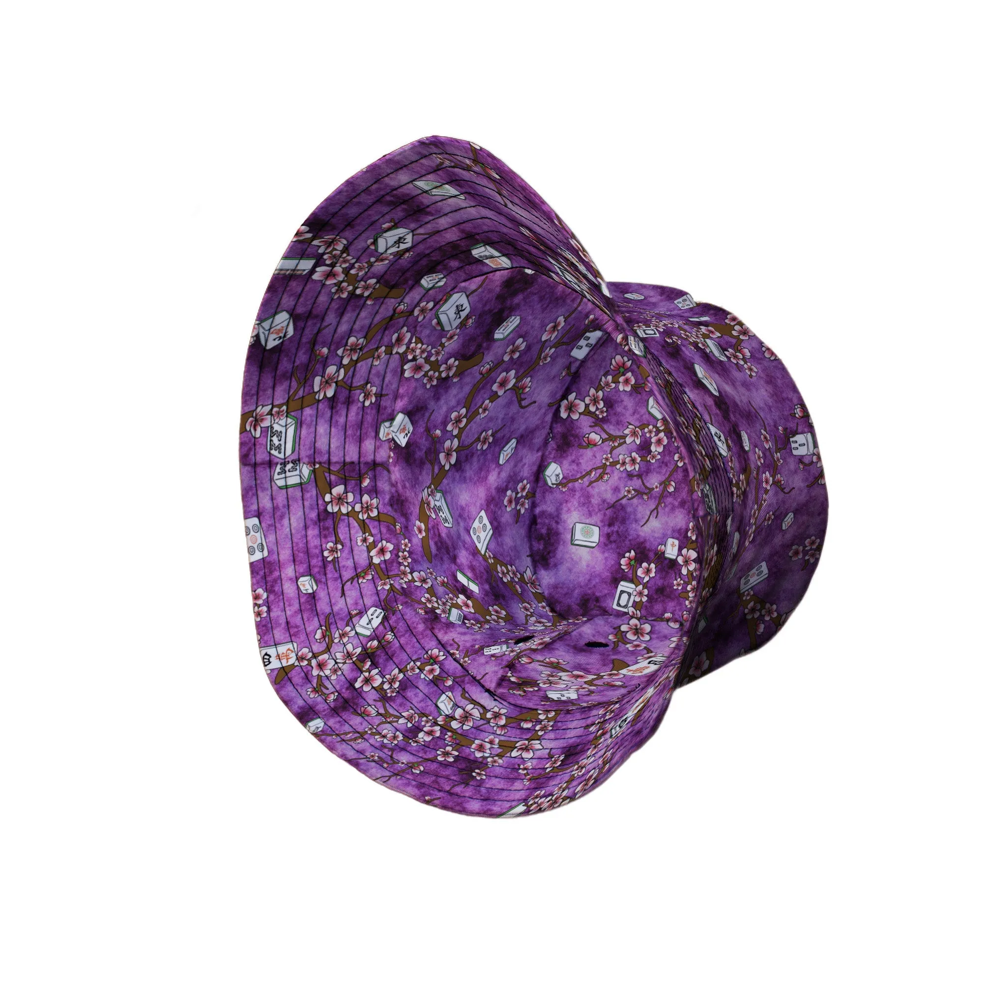 Mahjong Tiles Purple Anime Bucket Hat