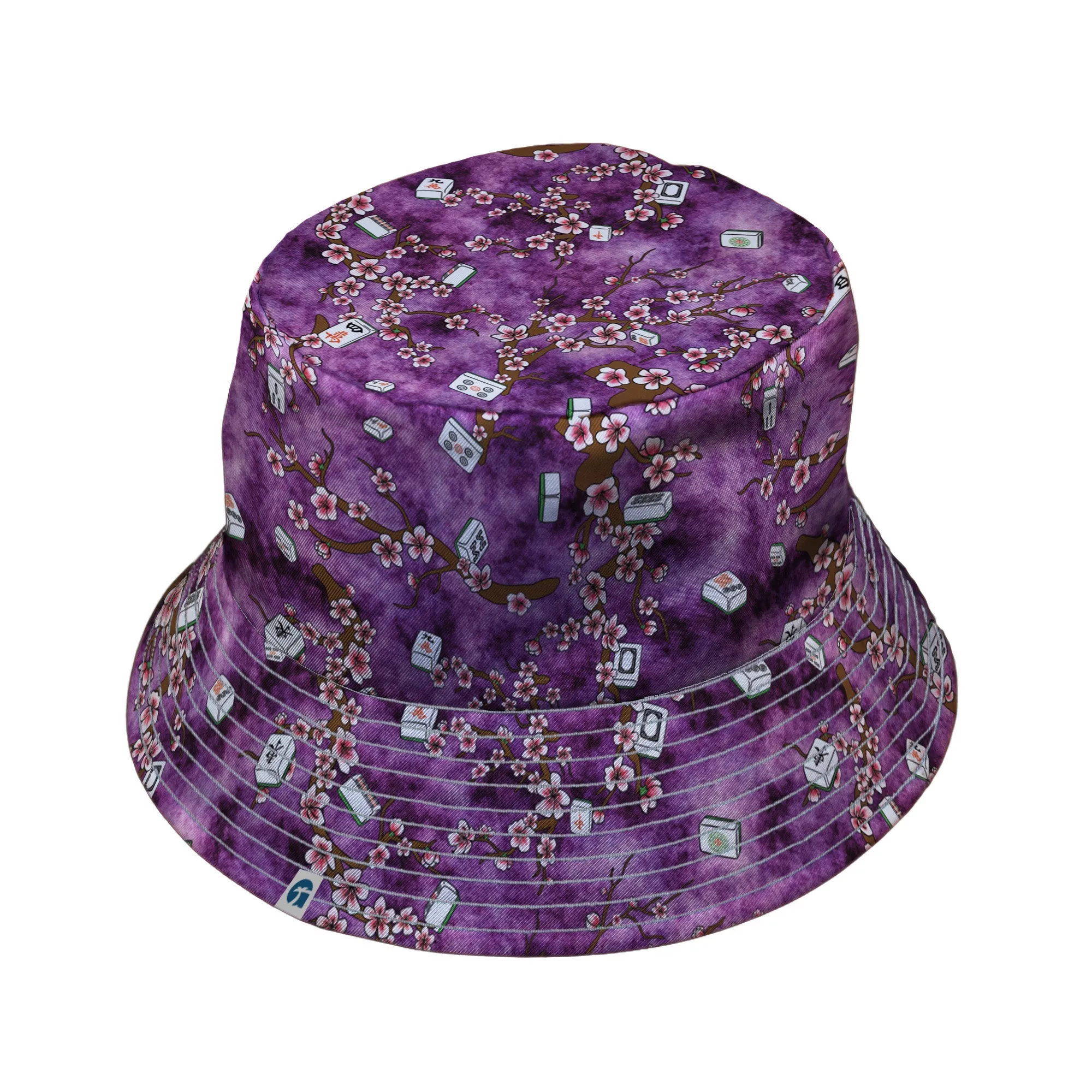 Mahjong Tiles Purple Anime Bucket Hat