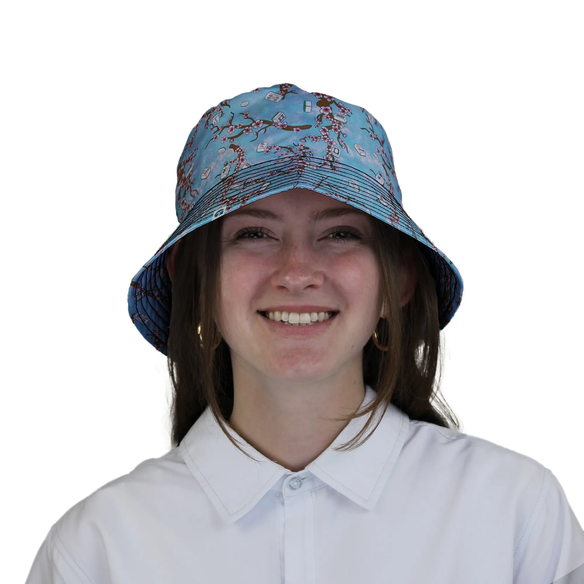 Mahjong Tiles Sunrise Anime Bucket Hat