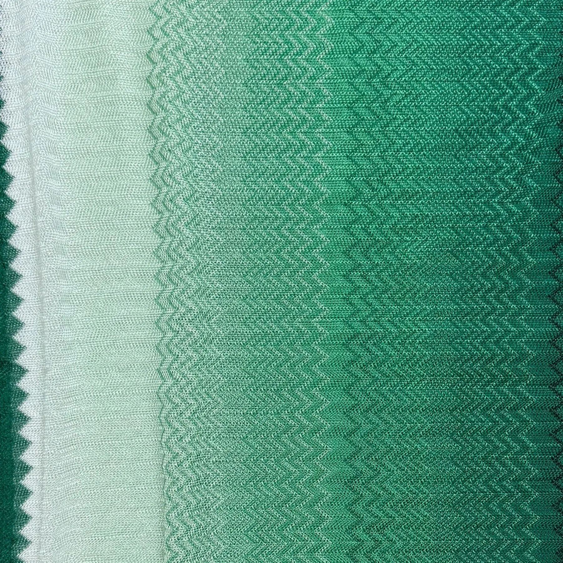 Missoni Scarf Green Chevron Design - Designer Shawl