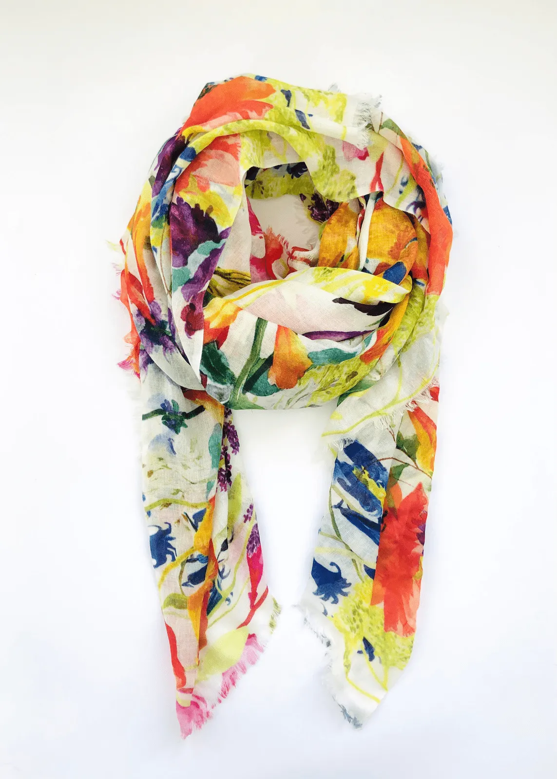 Multicoloured Scarf Floral Luxury Wrap