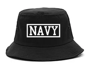 Navy Box Bucket Hat