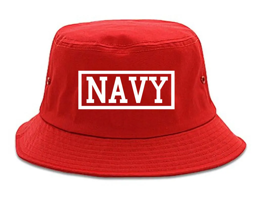 Navy Box Bucket Hat