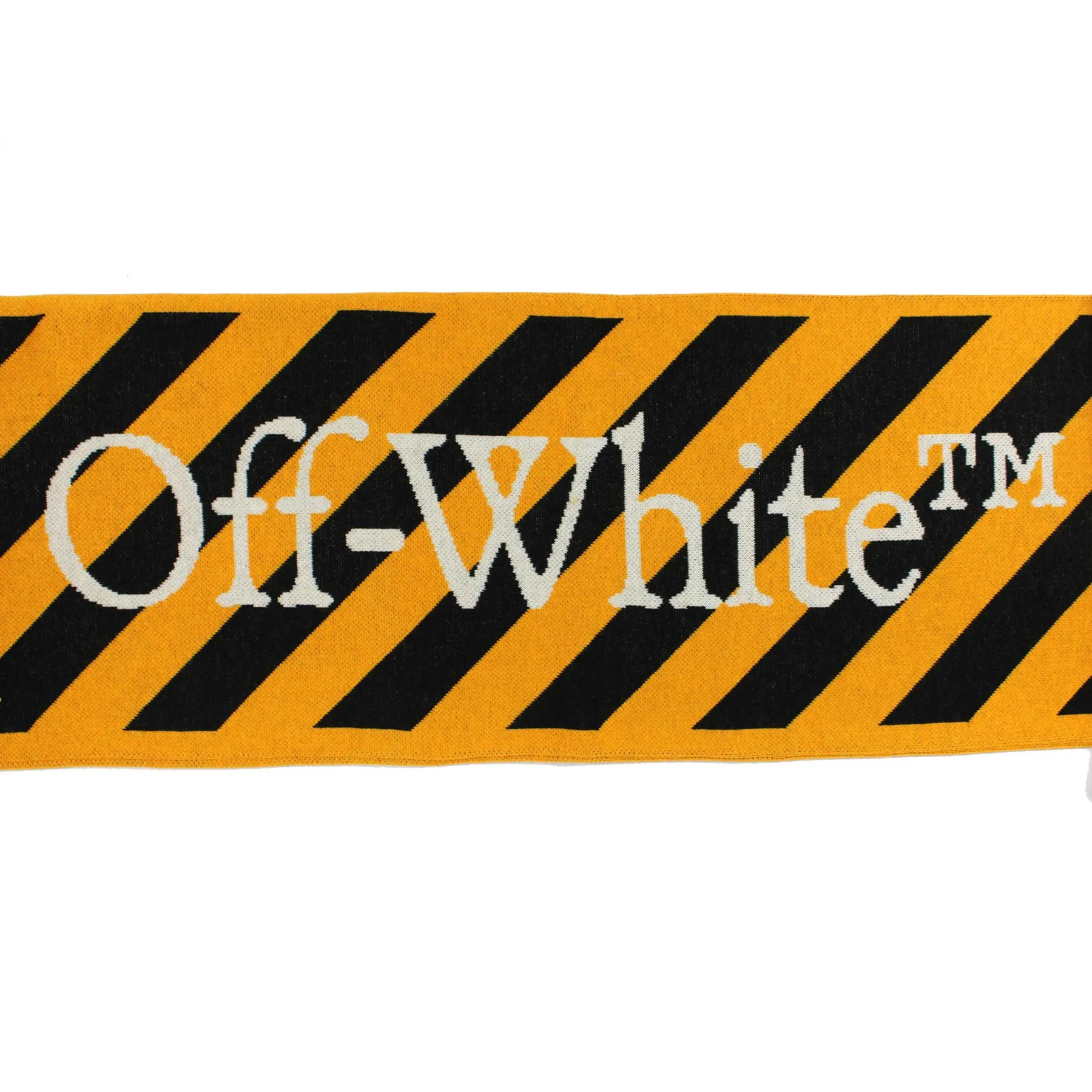 Off-White Scarf Orange Black Logo Design Luxury Designer Shawl BLACK FRIDAY SALE