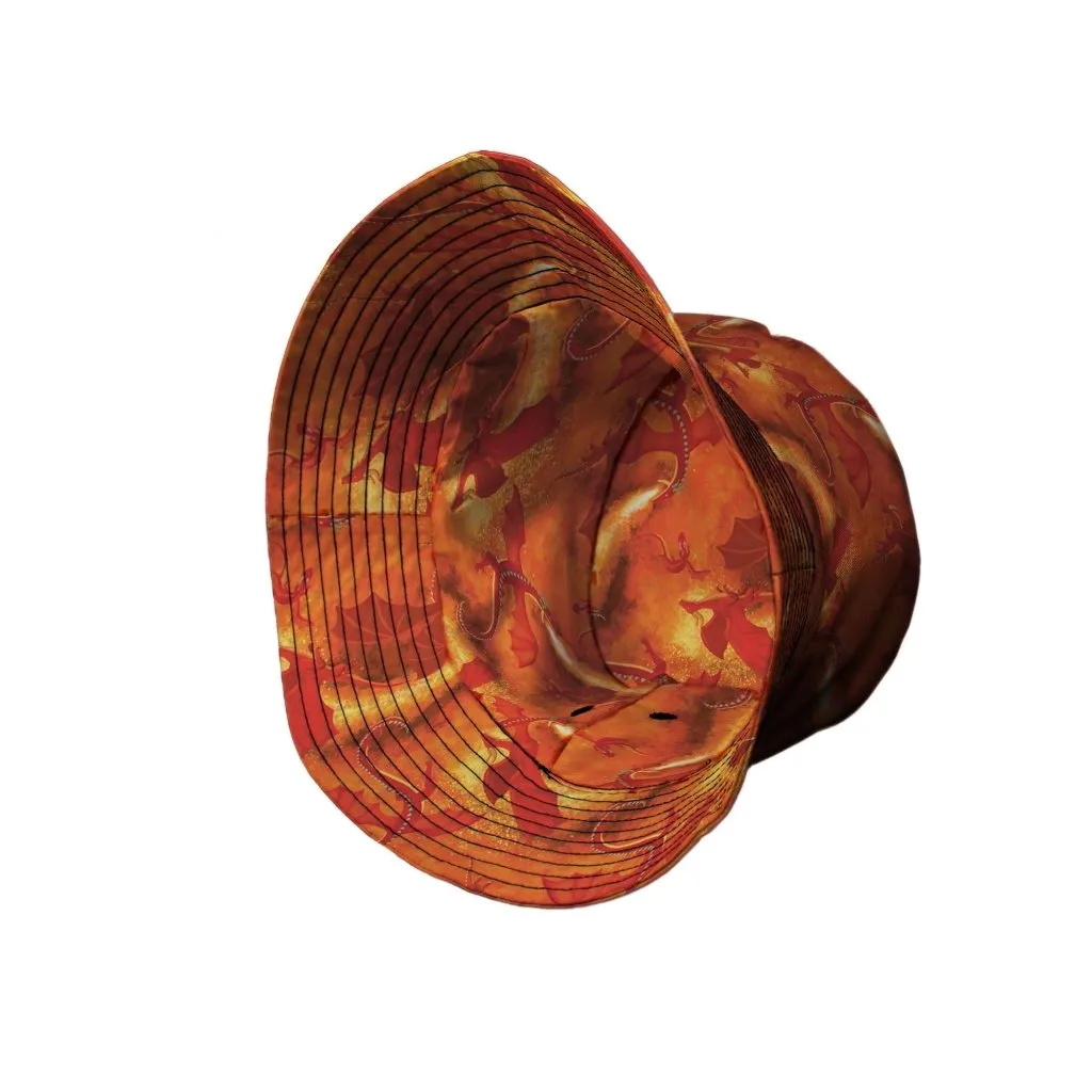 Red Dragon Fire Dnd Bucket Hat