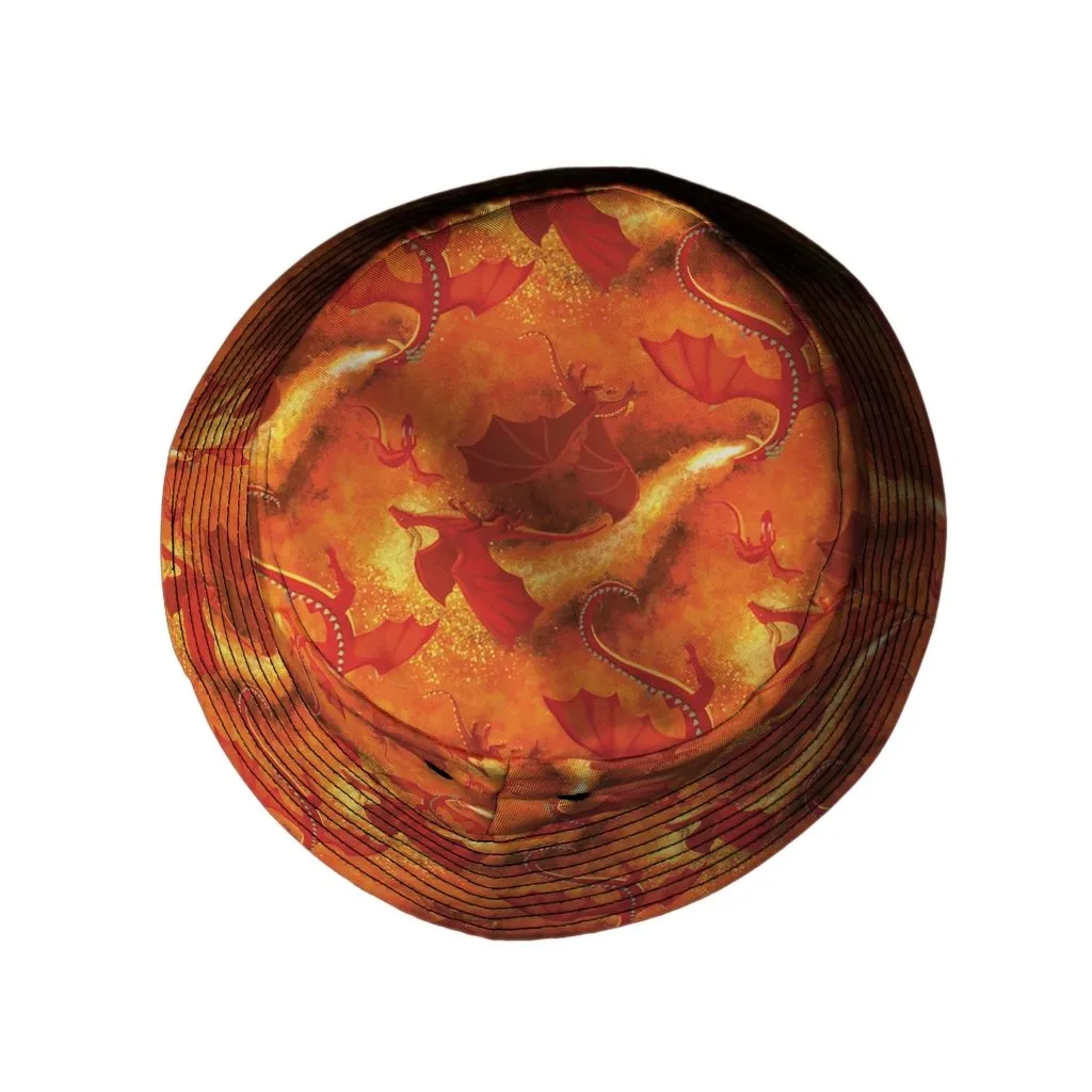 Red Dragon Fire Dnd Bucket Hat