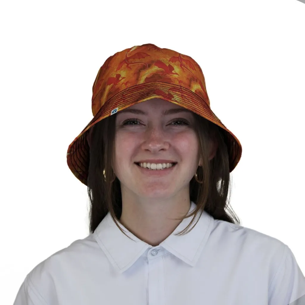 Red Dragon Fire Dnd Bucket Hat