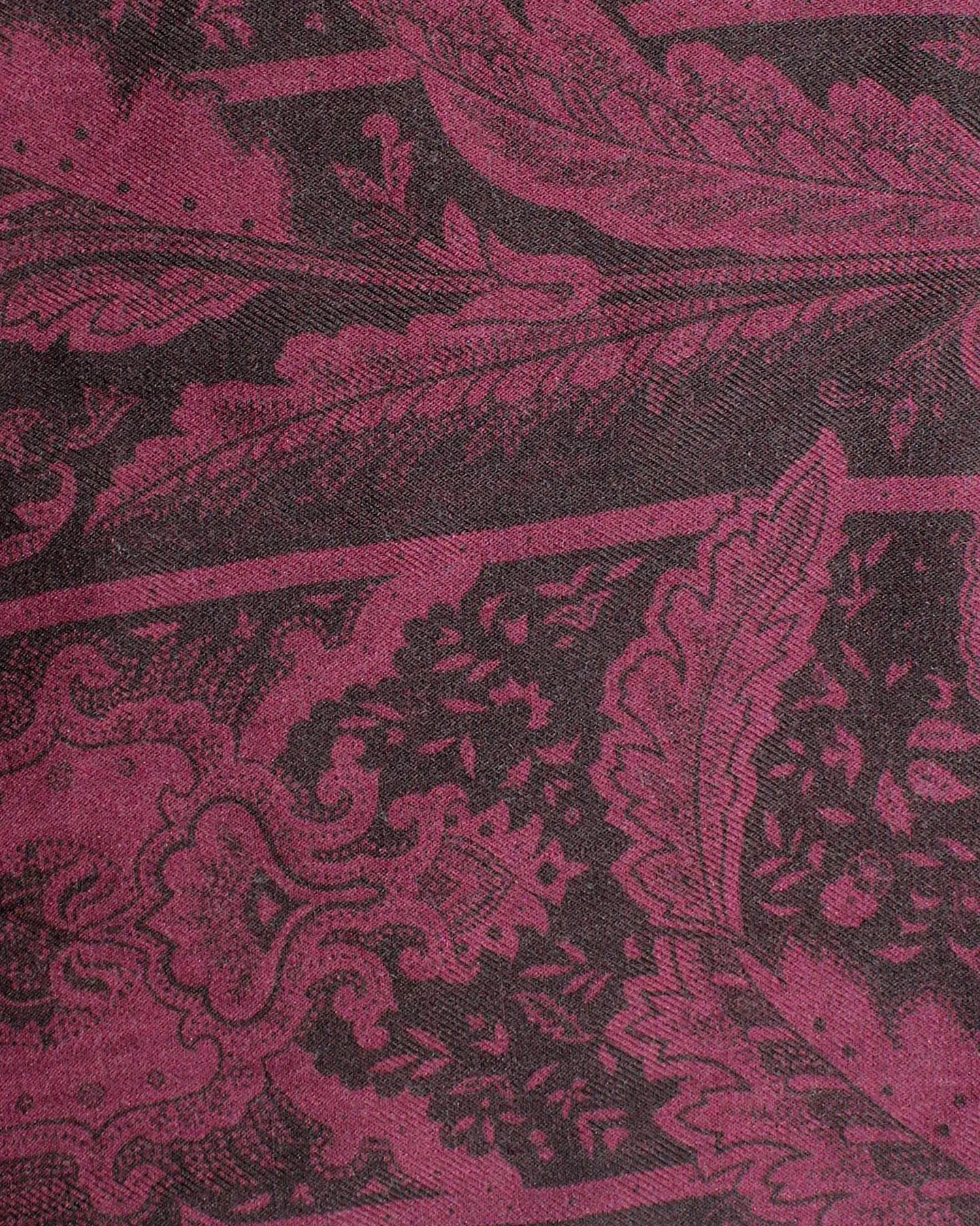 Sartorio Scarf Black Purple Floral - Luxury Wool Silk Shawl SALE