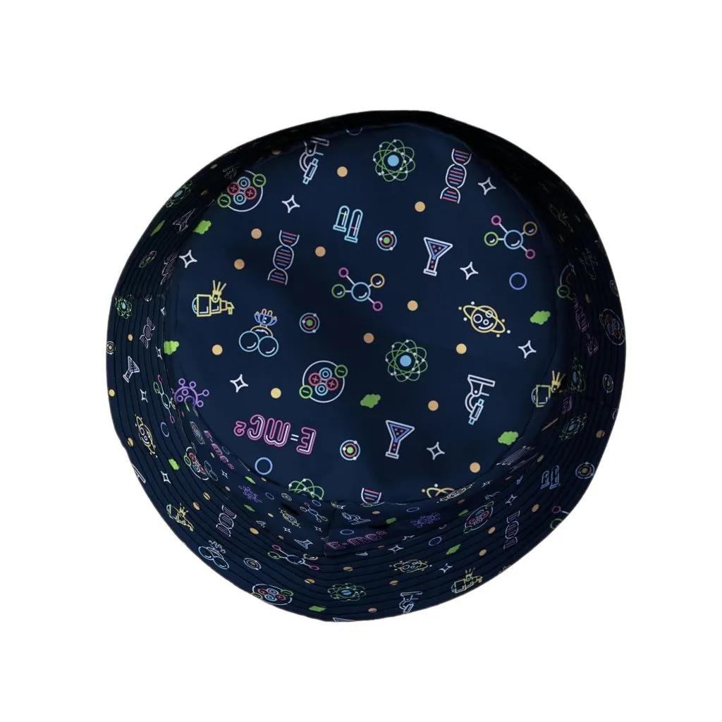 Science DNA Molecules Dark Navy Bucket Hat