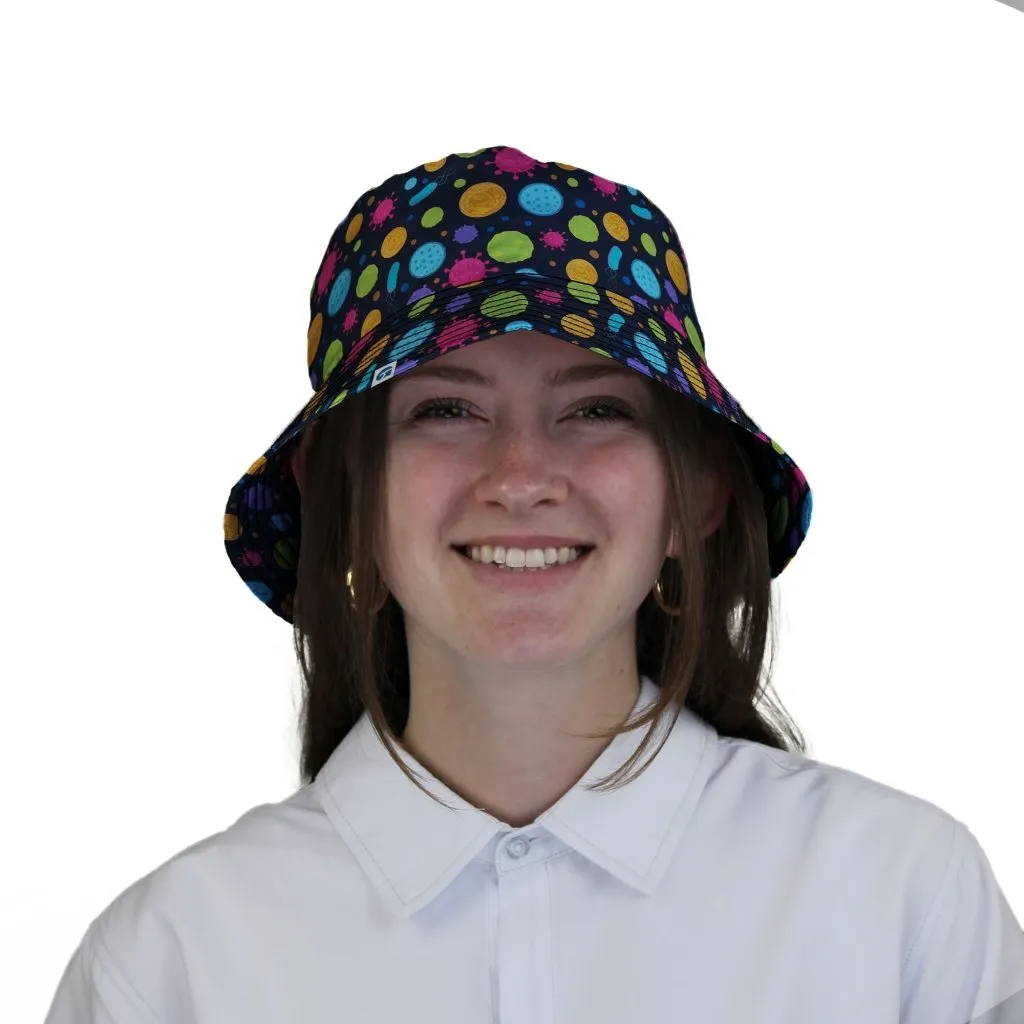 Science Microbiology Rainbow Navy Bucket Hat