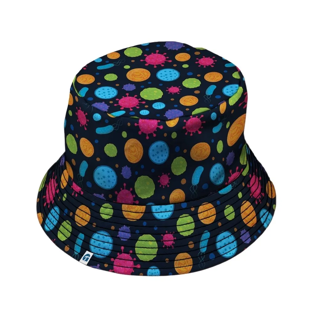 Science Microbiology Rainbow Navy Bucket Hat